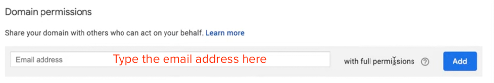 05 Domain Permissions Add User Input Field