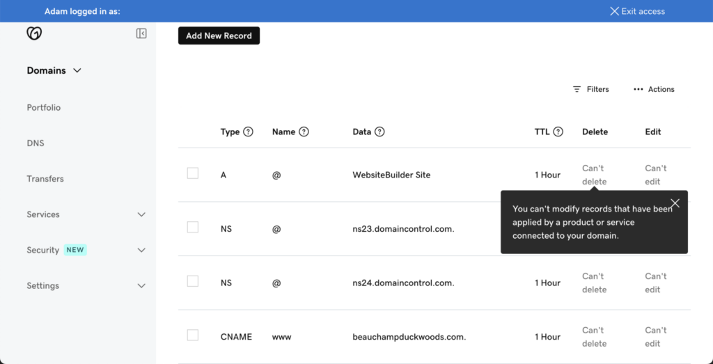 How-to-Fix-You-cant-modify-records-that-have-been-applied-by-a-product-or-service-connected-to-your-domain-GoDaddy-Error