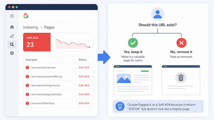 Deciding whether flagged service pages should stay
