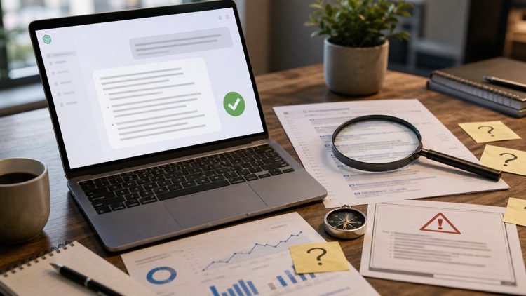 Informes físicos con señal de advertencia y hoja de evidencia
