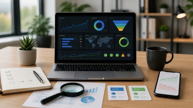 Líneas de tendencia, regla y marcadores para medir resultados