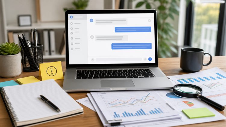 Cuaderno y tarjetas de investigación para planificar SEO