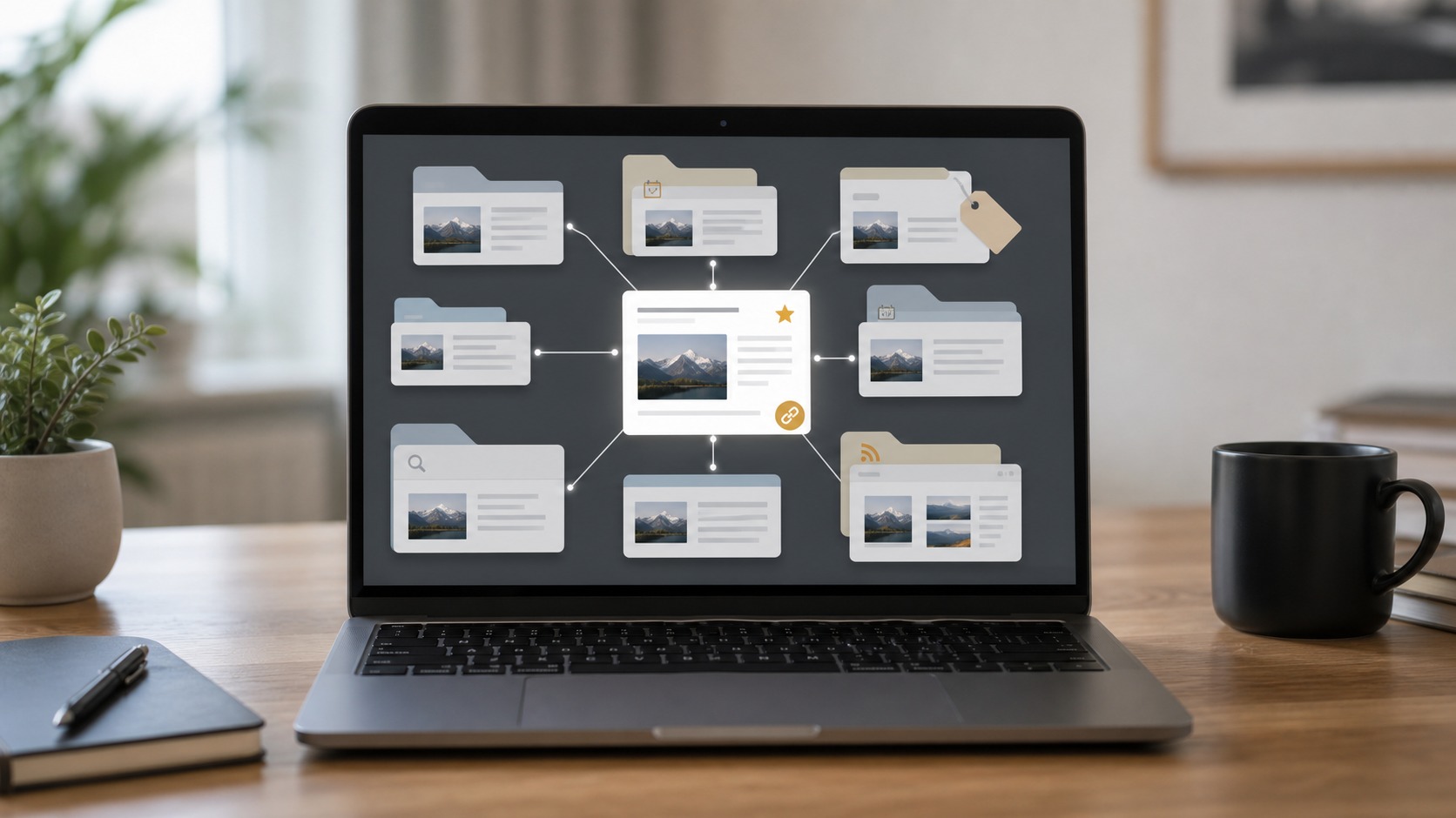A primary post is distributed across overlapping WordPress archive routes.